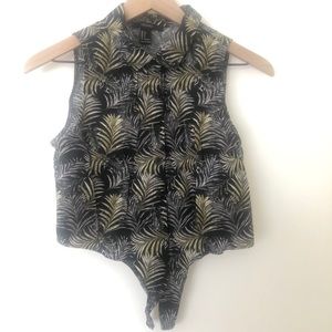 Short Sleeves Button Blouse